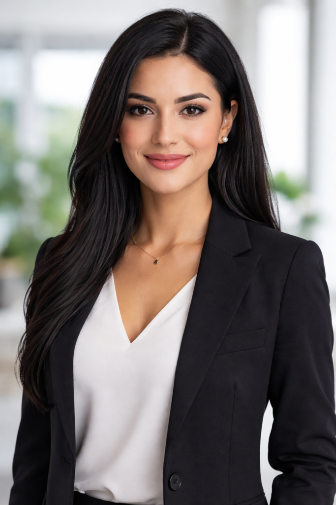 confident professional portrait in office