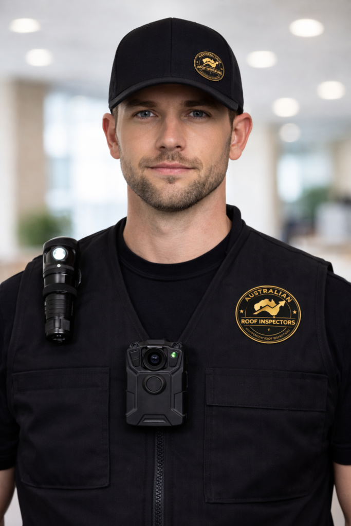 roof inspector in office setting